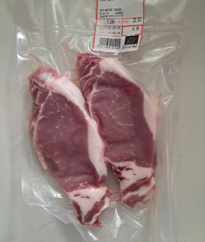 Côte filet de cochon noir BIO (~300 grammes)