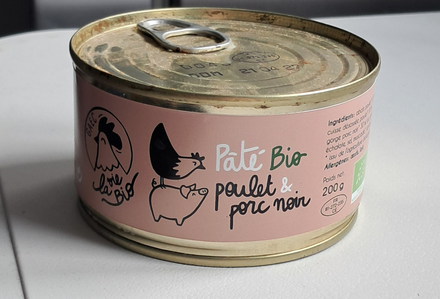 Pâté de poulet & cochon noir BIO (~170g)