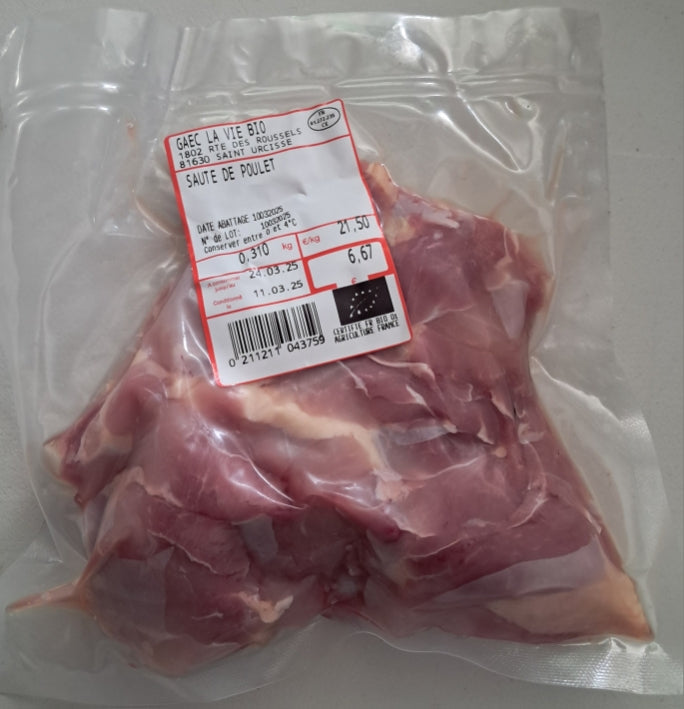 Sauté de poulet BIO (~300g)